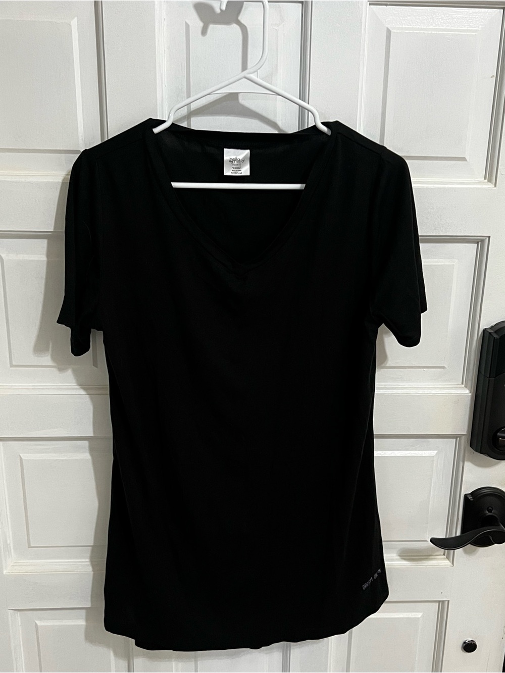 Hello Mello Black V-Neck Short Sleeve Tee - Women's